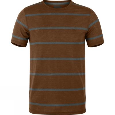 Playeras Fjallraven High Coast Stripe Hombre Marrones - Chile STJ571628